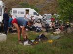 Johnie Whitaker transitions at Glen Feshie, 21 miles on foot ahead