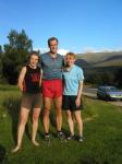 Sarah Wingrove, Johnie Whitaker & Liz Cowell (2nd lady) at the finish